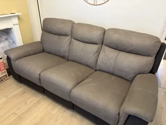 DFS two tone recliner sofa