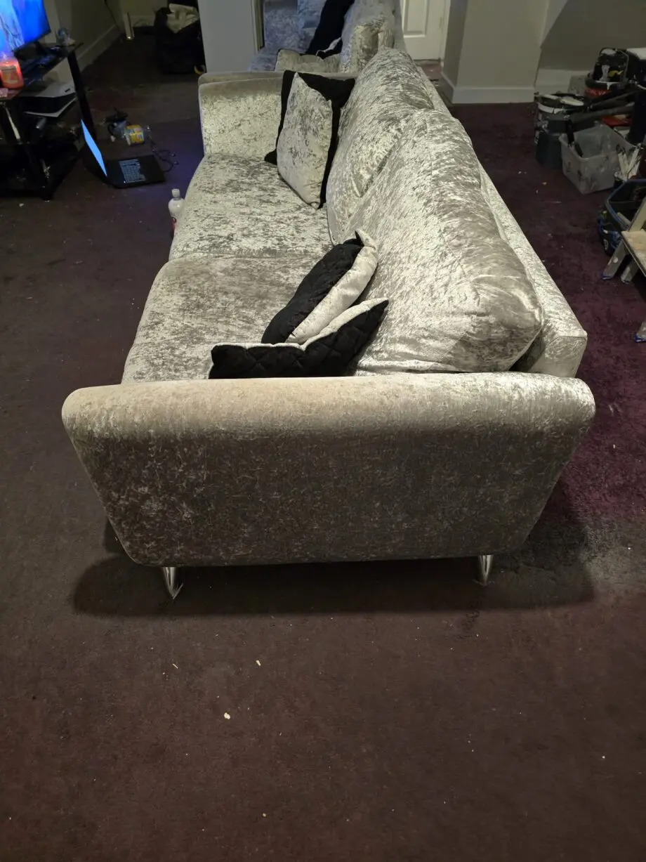 2 * SCS Silver 3 seater sofa - Dazzle range