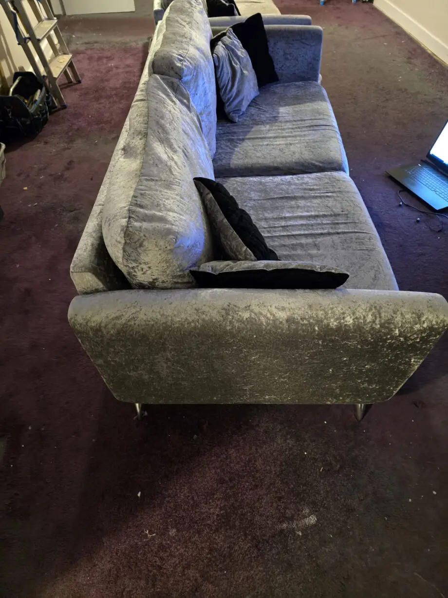 2 * SCS Silver 3 seater sofa - Dazzle range