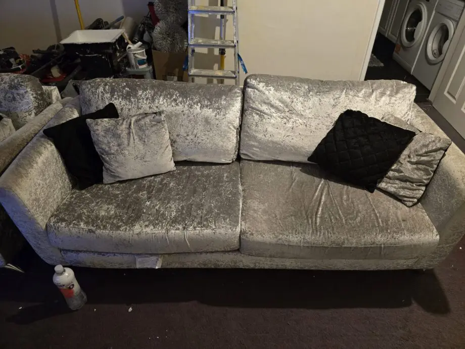 2 * SCS Silver 3 seater sofa - Dazzle range