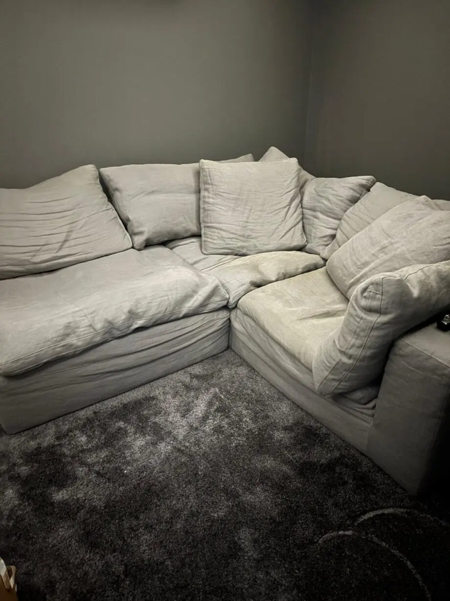 Andrew Martin Luxury Truman corner sofa in grey