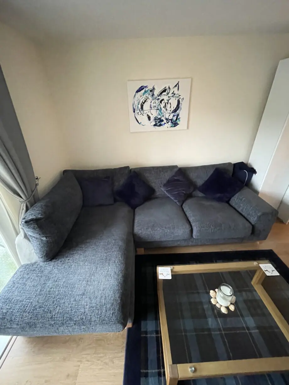 Next Corner Chaise Bouche Chenille Sofa