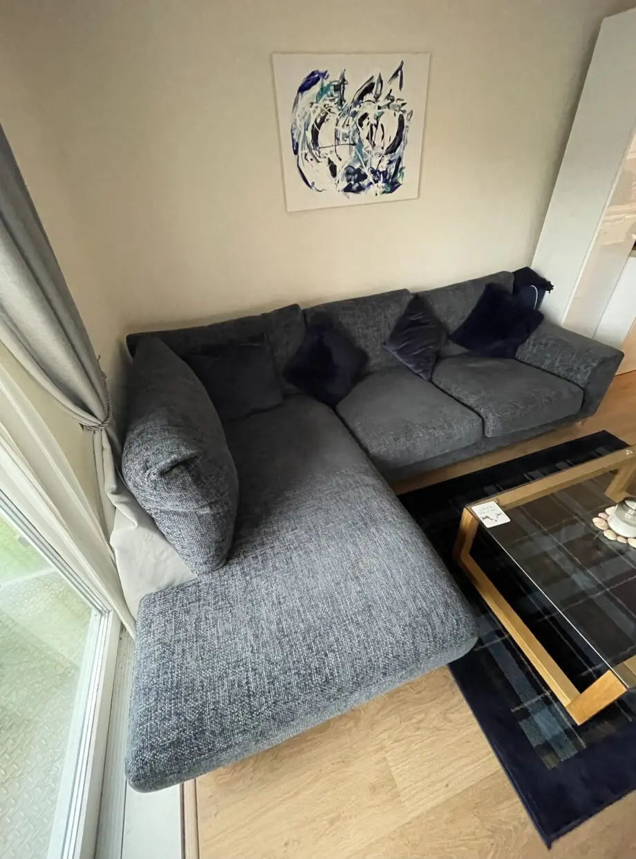 Next Corner Chaise Bouche Chenille Sofa