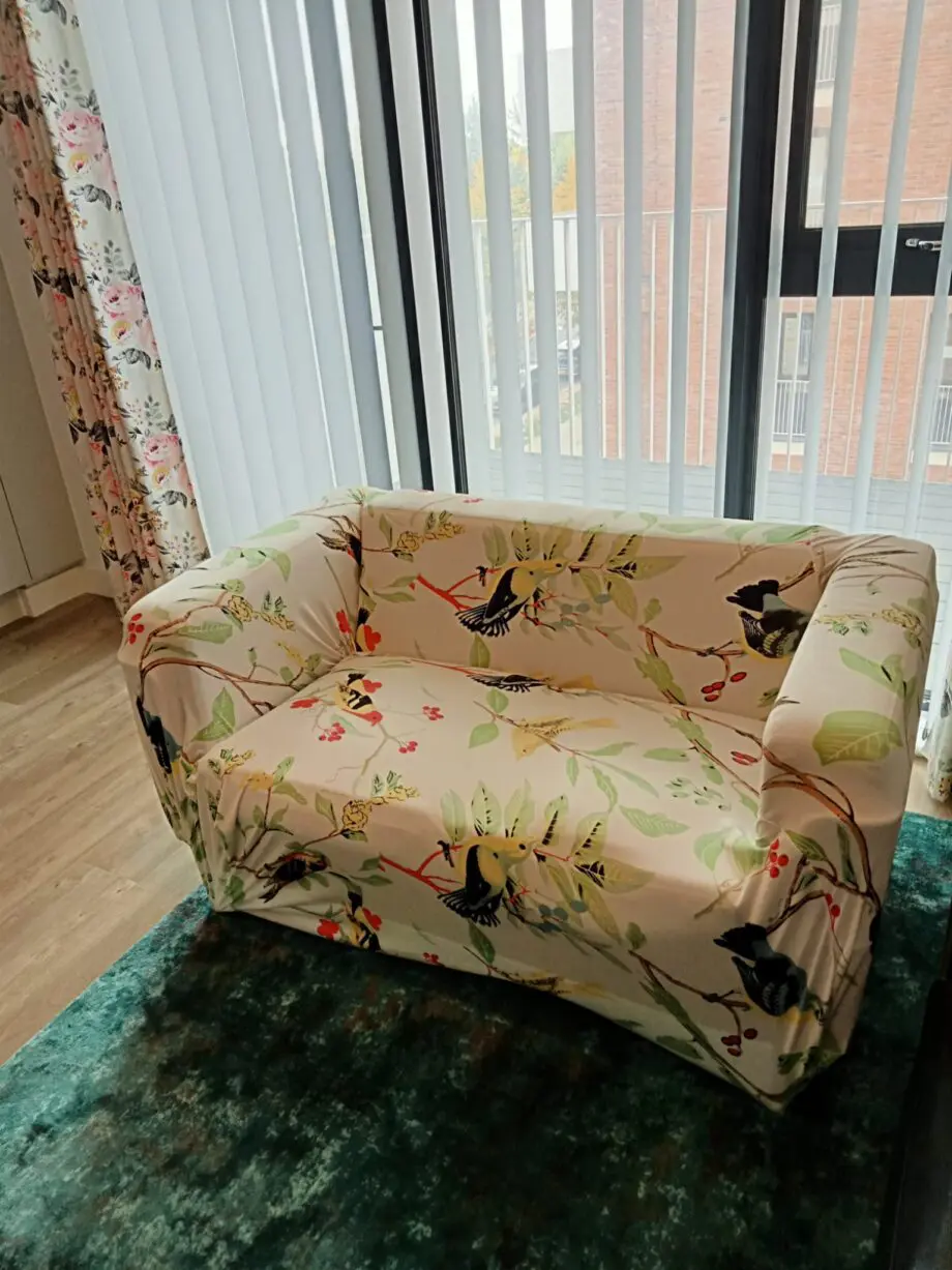 2 seater black leather sofa