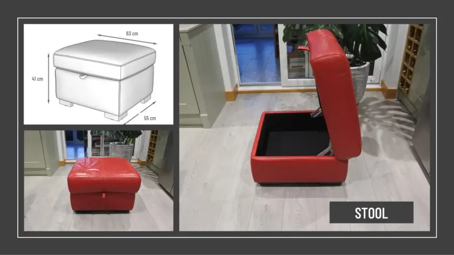 DFS red sofa set