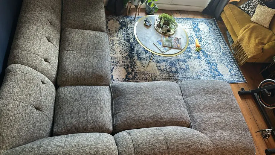 Sofology Bartelli Corner Sofa & foot stool charcoal slate mix - Great Condition