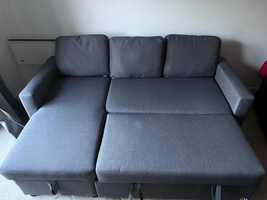 L-Shaped Sofa Bed with Pull Out Storage (Collect only)
