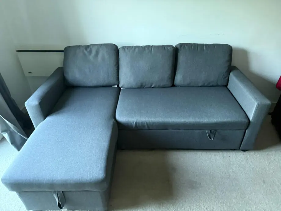 L-Shaped Sofa Bed with Pull Out Storage (Collect only)