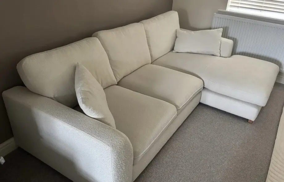 Calix DFS Left Hand Facing Large Chaise End Sofa Ivory Cream
