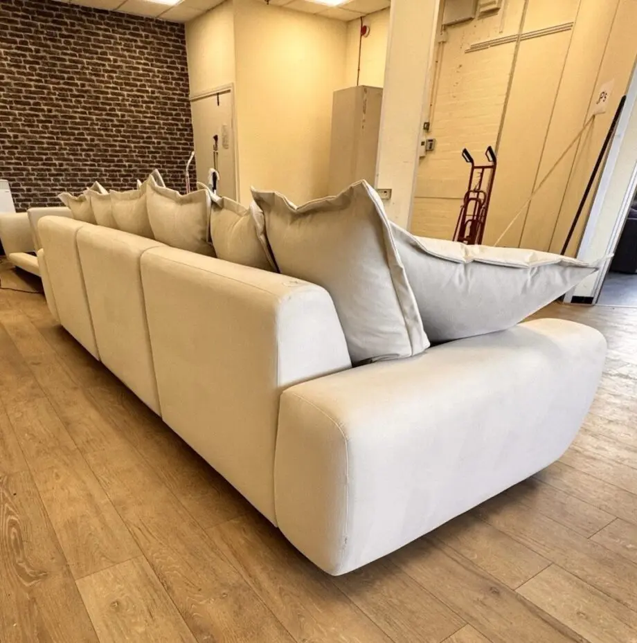Loaf Cream Sofa : Long Chaise Corner Sofa For Sale