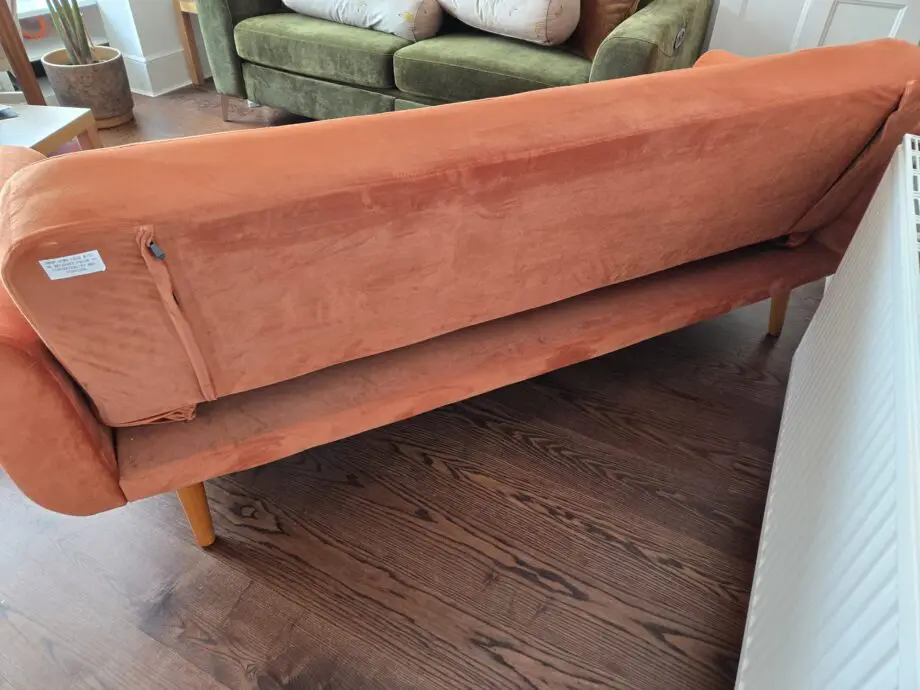 Next - Burnt Orange - "Clarence" - 3 person "click clack" sofa bed
