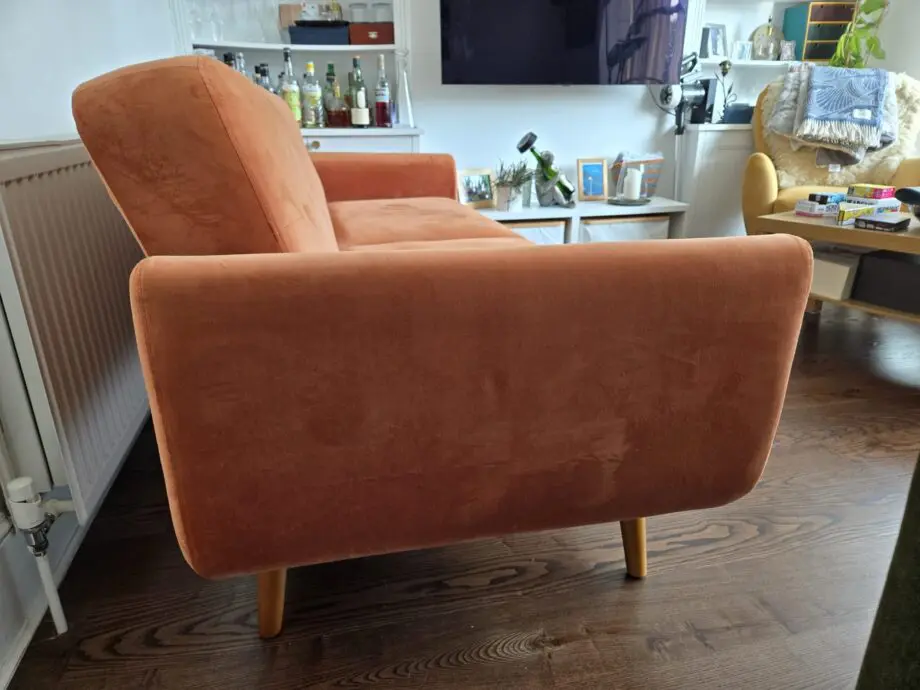 Next - Burnt Orange - "Clarence" - 3 person "click clack" sofa bed