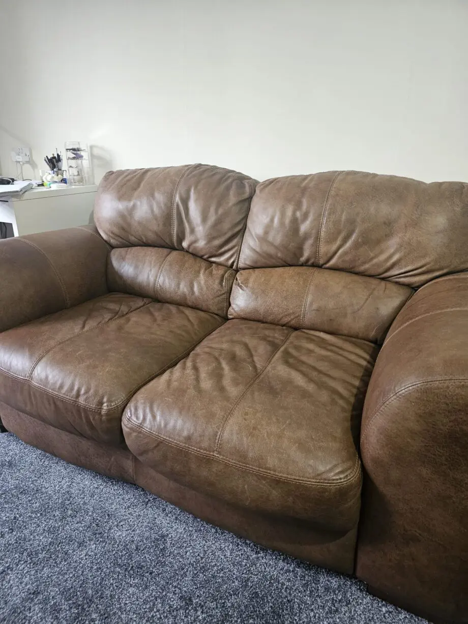 Stylish brown sofa
