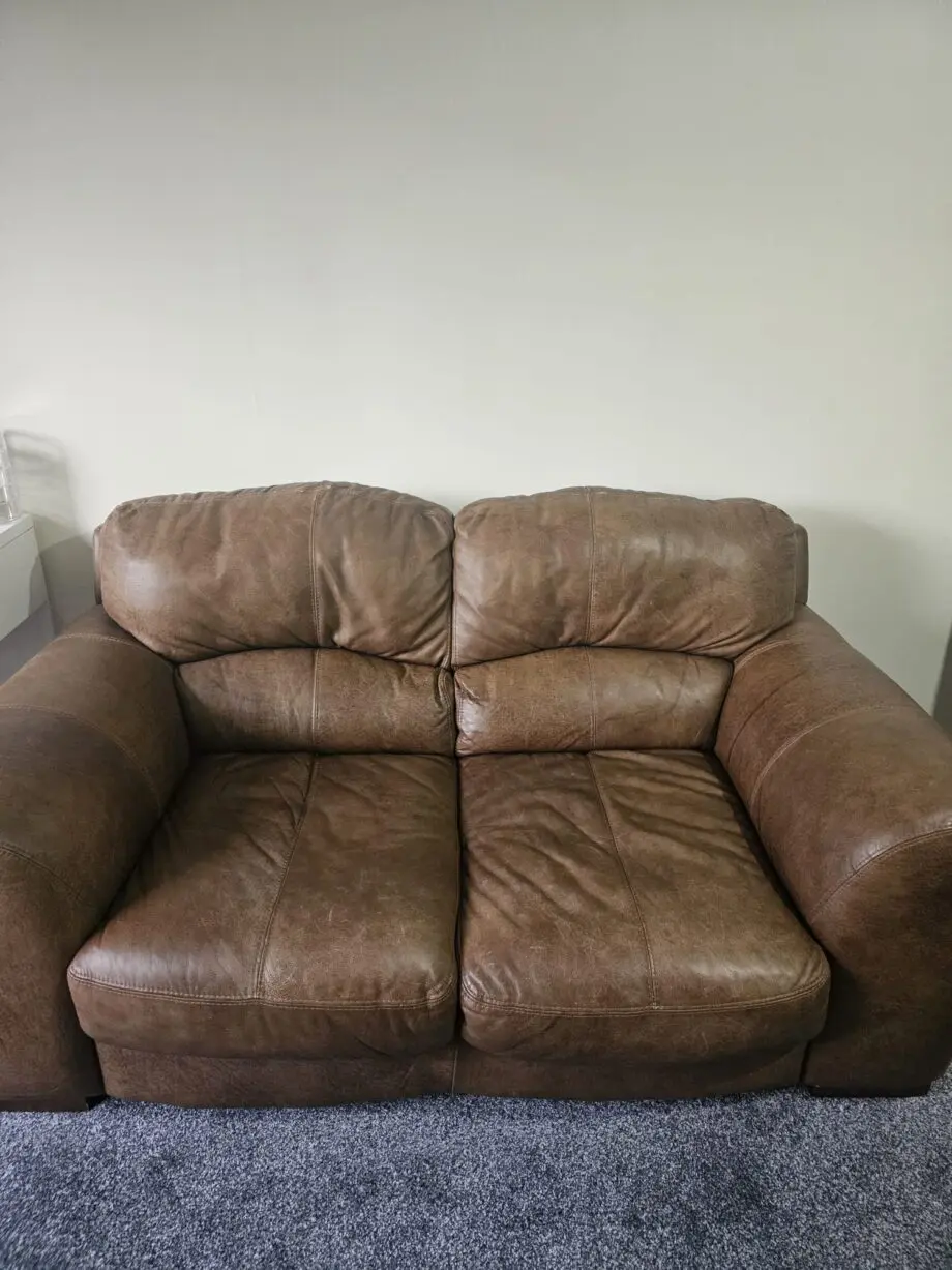 Stylish brown sofa