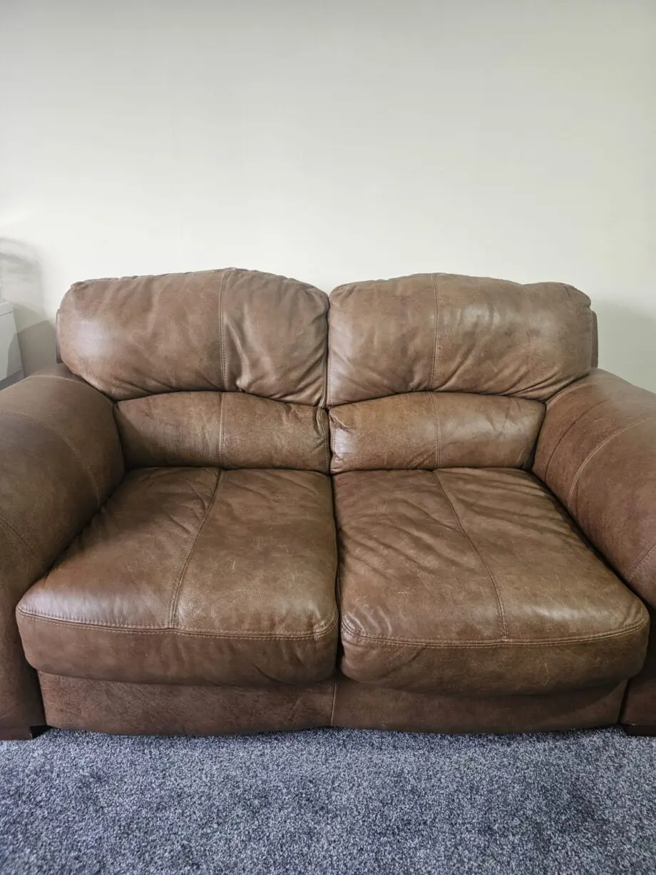 Stylish brown sofa