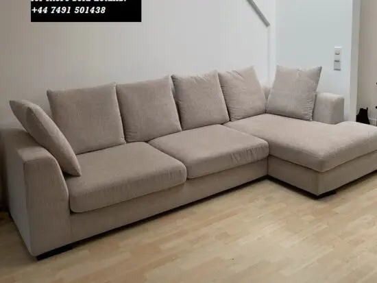 Dfs Long Chaise L-Shaped Corner Sofa For Sale