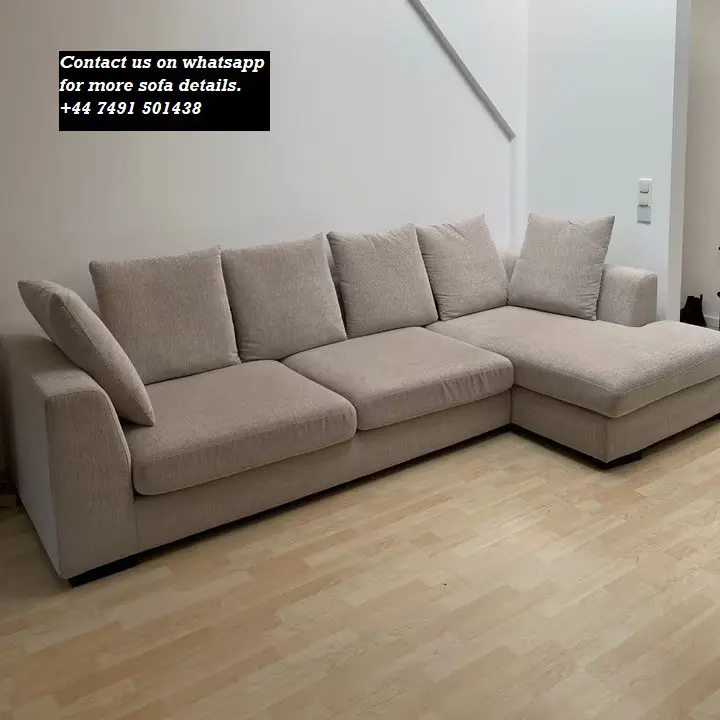 Dfs Long Chaise L-Shaped Corner Sofa For Sale