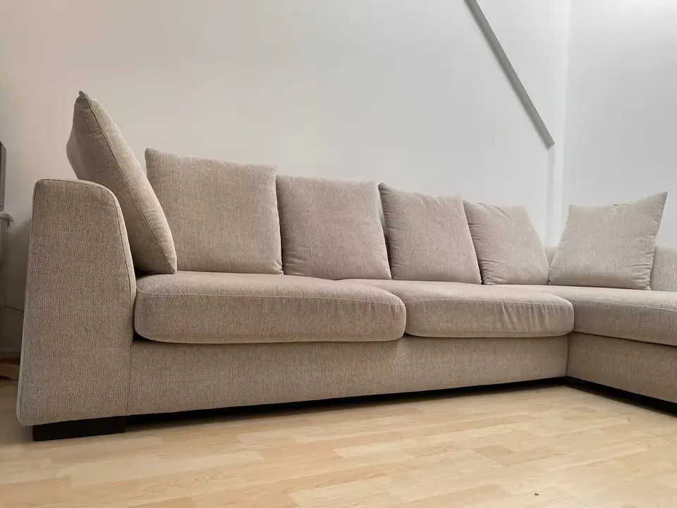 Dfs Long Chaise L-Shaped Corner Sofa For Sale