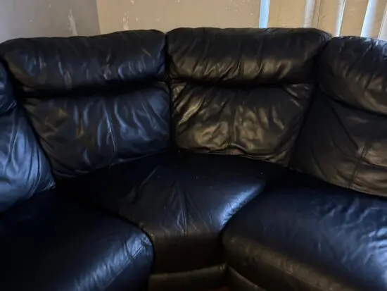 DFS Black corner sofa