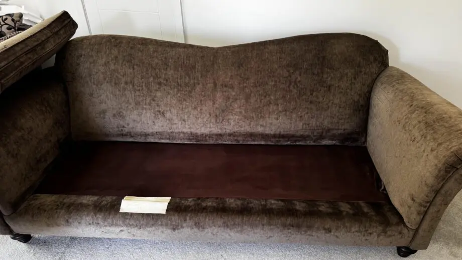 Brown Vintage Retro 3 Seater Sofa