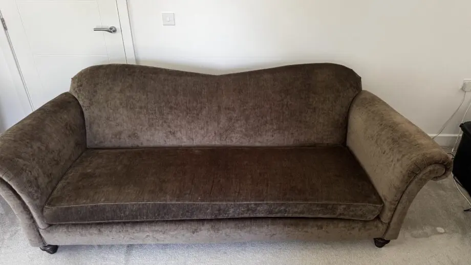 Brown Vintage Retro 3 Seater Sofa
