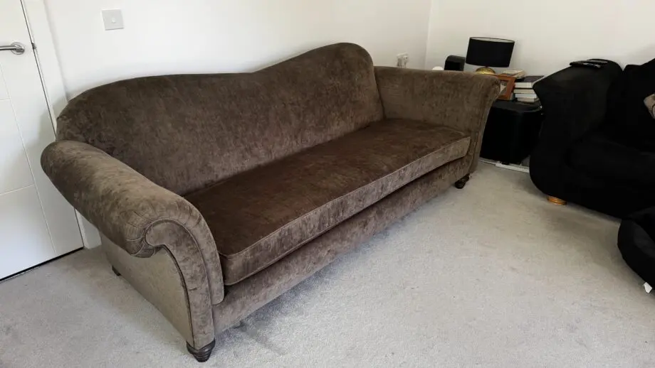 Brown Vintage Retro 3 Seater Sofa