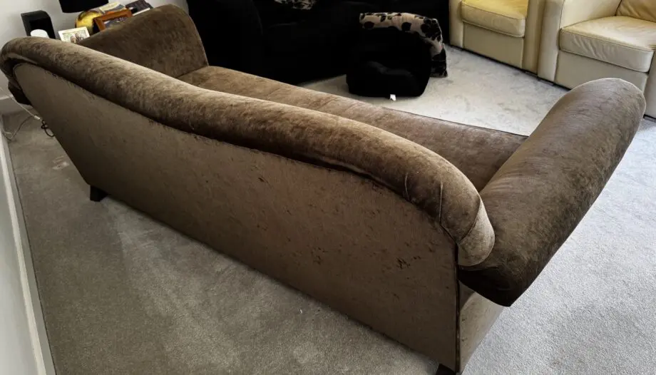 Brown Vintage Retro 3 Seater Sofa