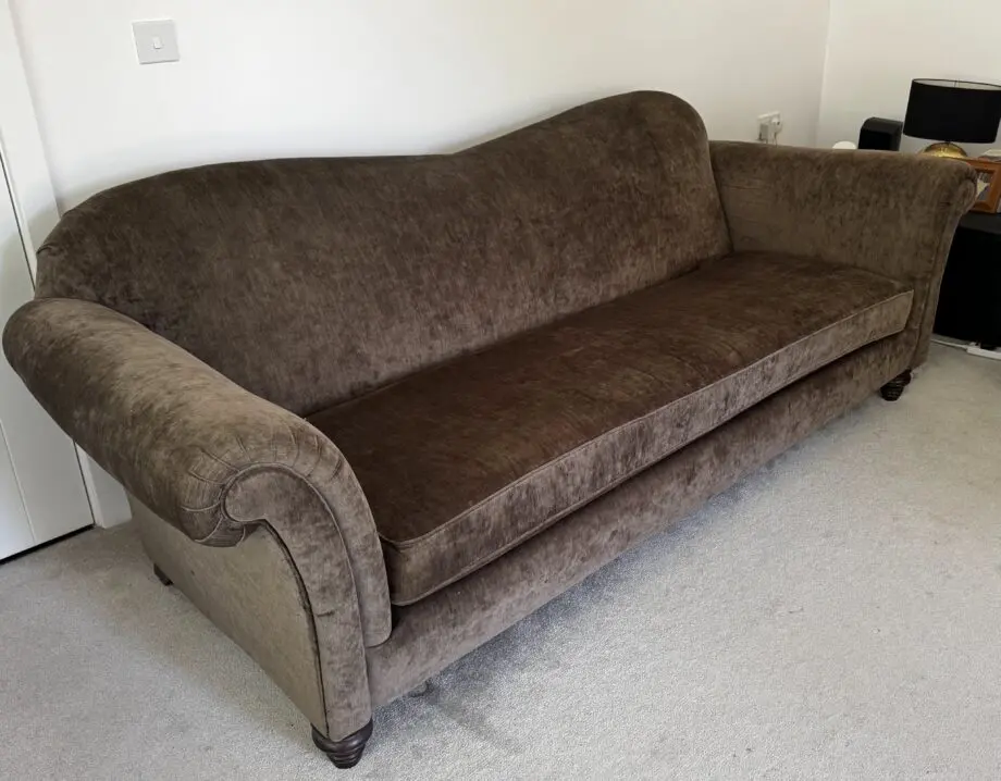 Brown Vintage Retro 3 Seater Sofa