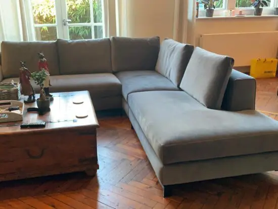 Perfect condition Natuzzi Velvet Corner Sofa