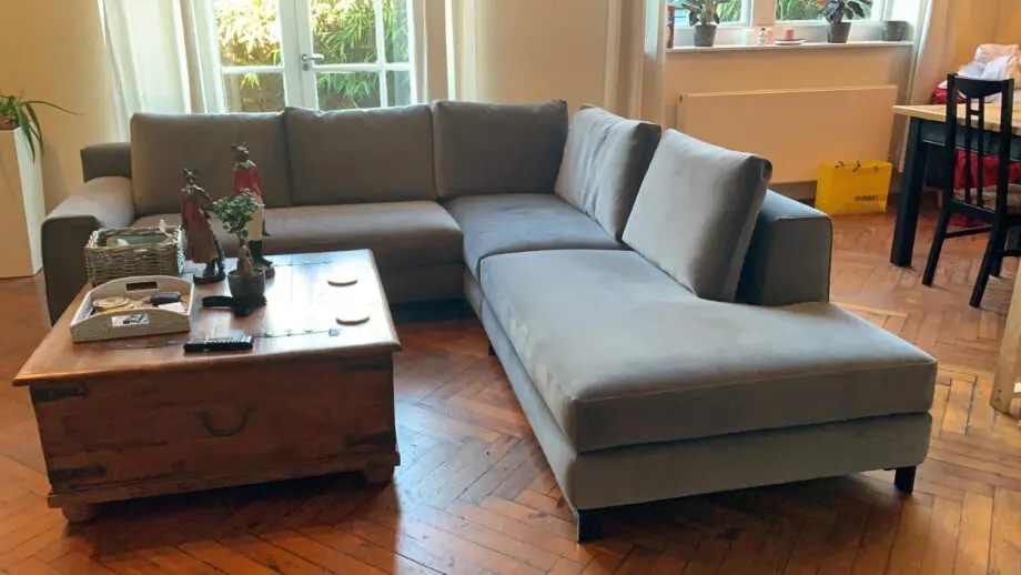 Perfect condition Natuzzi Velvet Corner Sofa