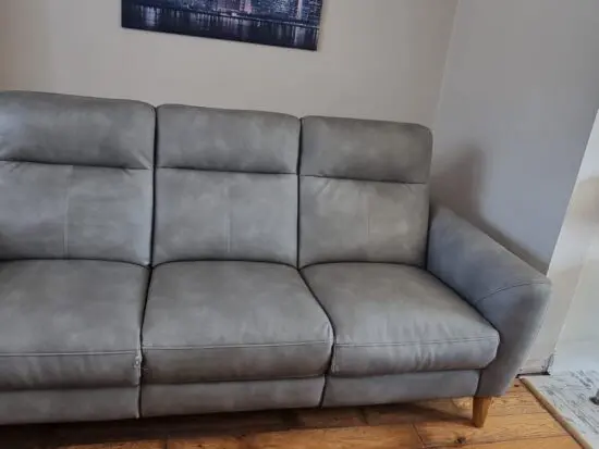 Dylan Oxford grey fabric 3 seater electric recliner sofa
