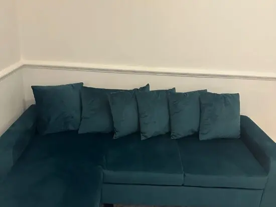 Teal Corner Sofa – Modern, Comfortable & Stylis