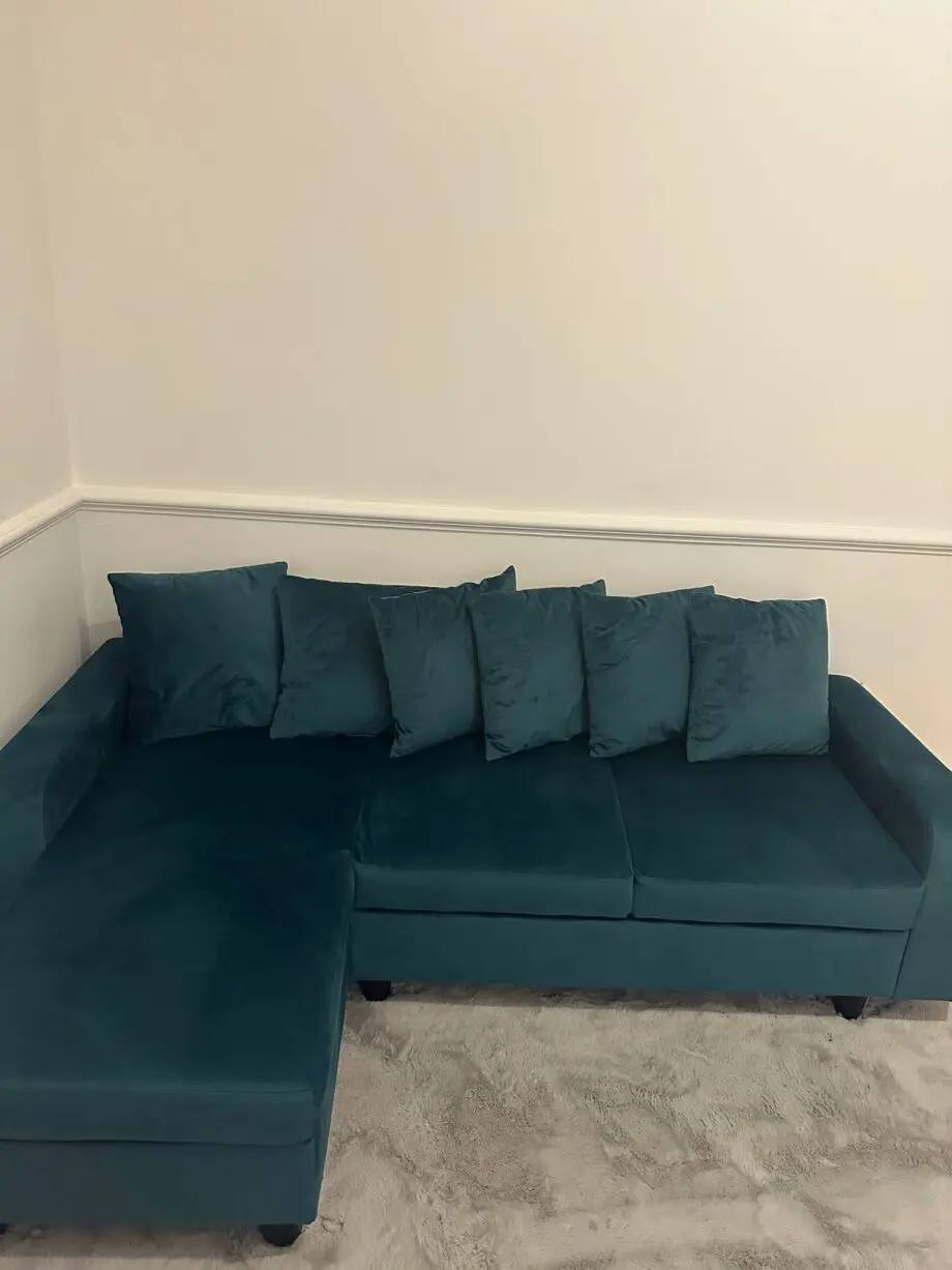 Teal Corner Sofa – Modern, Comfortable & Stylis