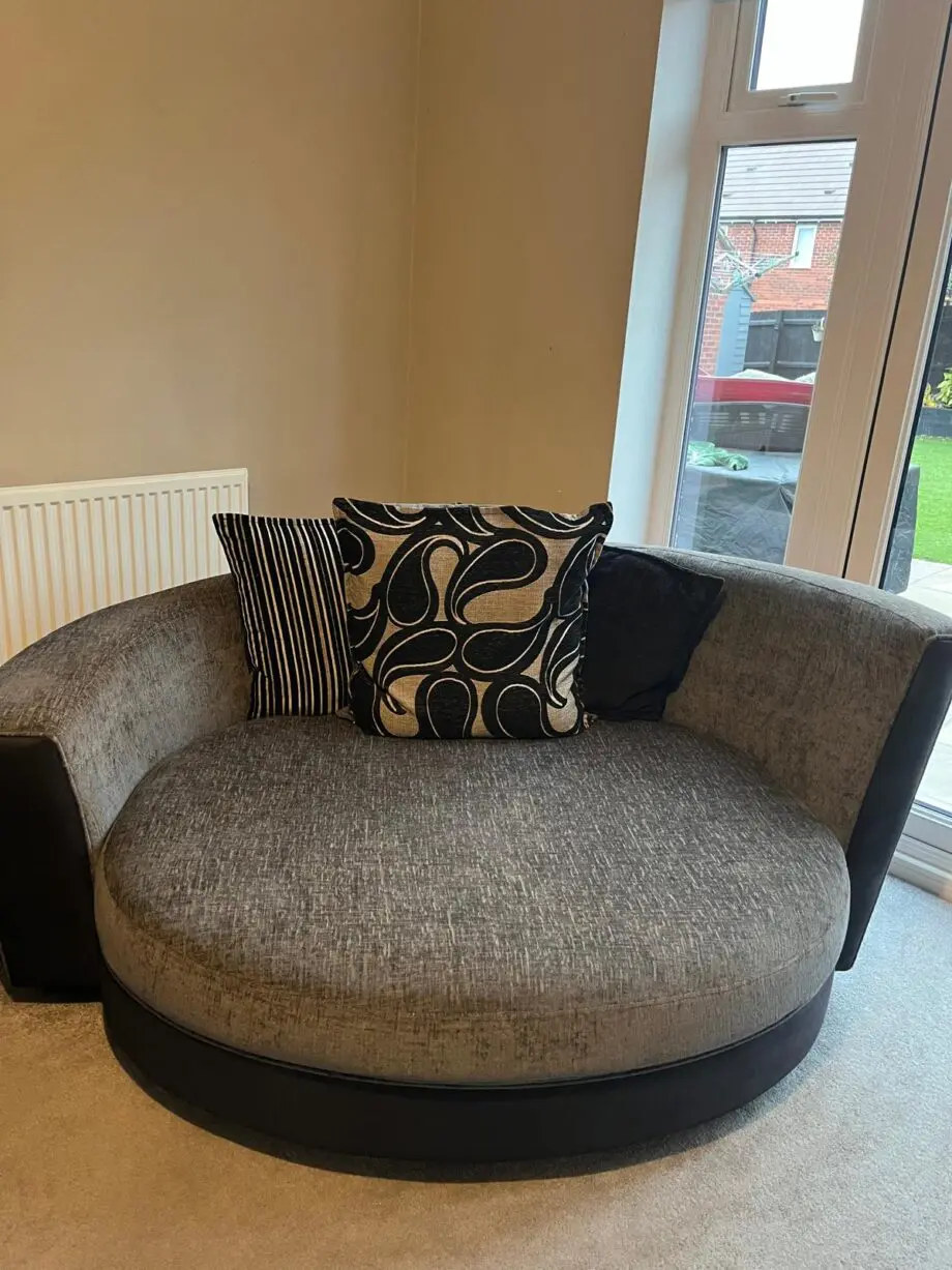DFS grey cuddler sofa
