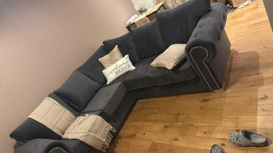 Grey corner sofa for sale