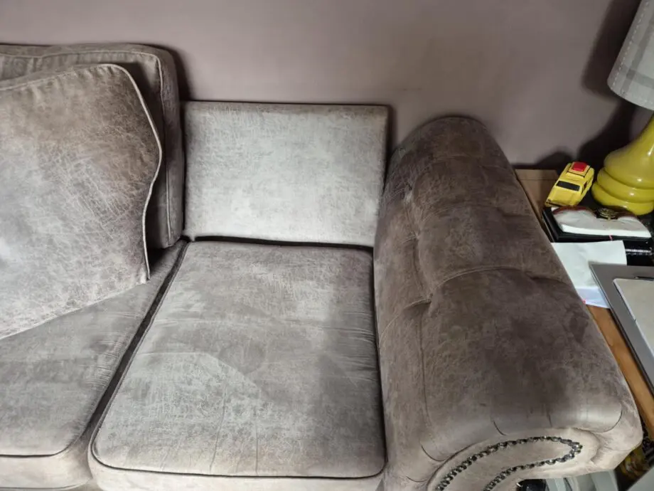 2 FAUX LEATHER SOFAS