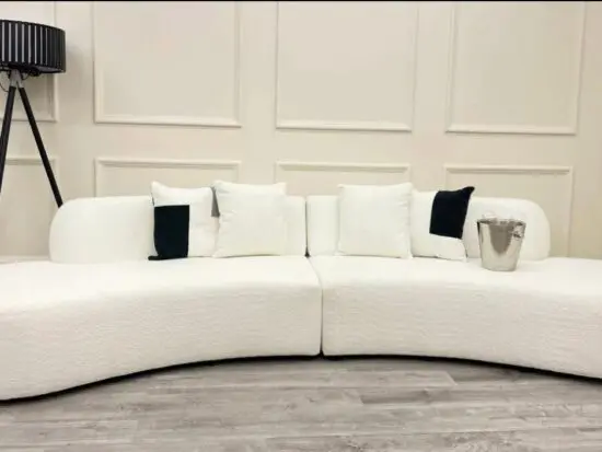 New off-white Elegant 4 Seater