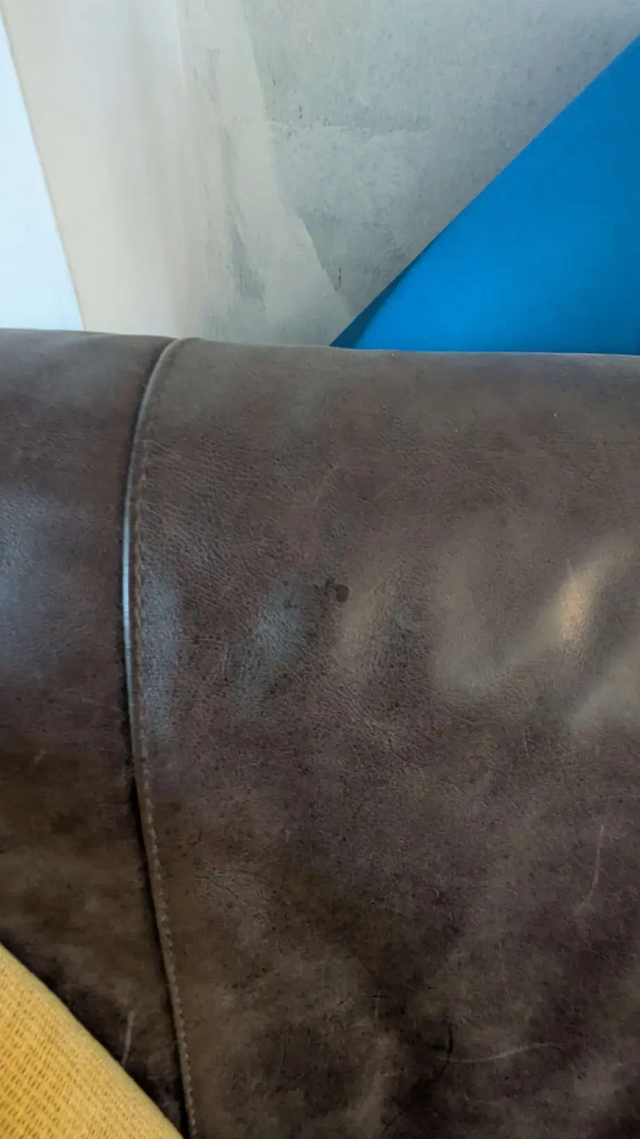 Matte Brown Leather 4 seater DFS Sofa