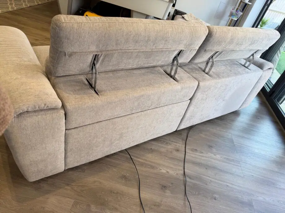 Large Grey Nicolleti Figaro Chaise Power Recliner