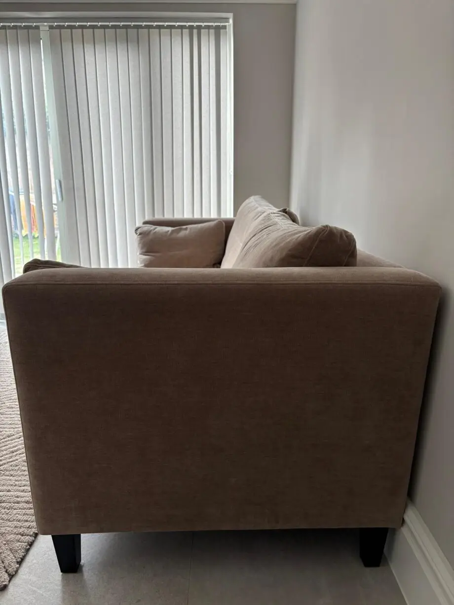 New Raft Madison 4 seater tan sand brown sofa couch and footstool
