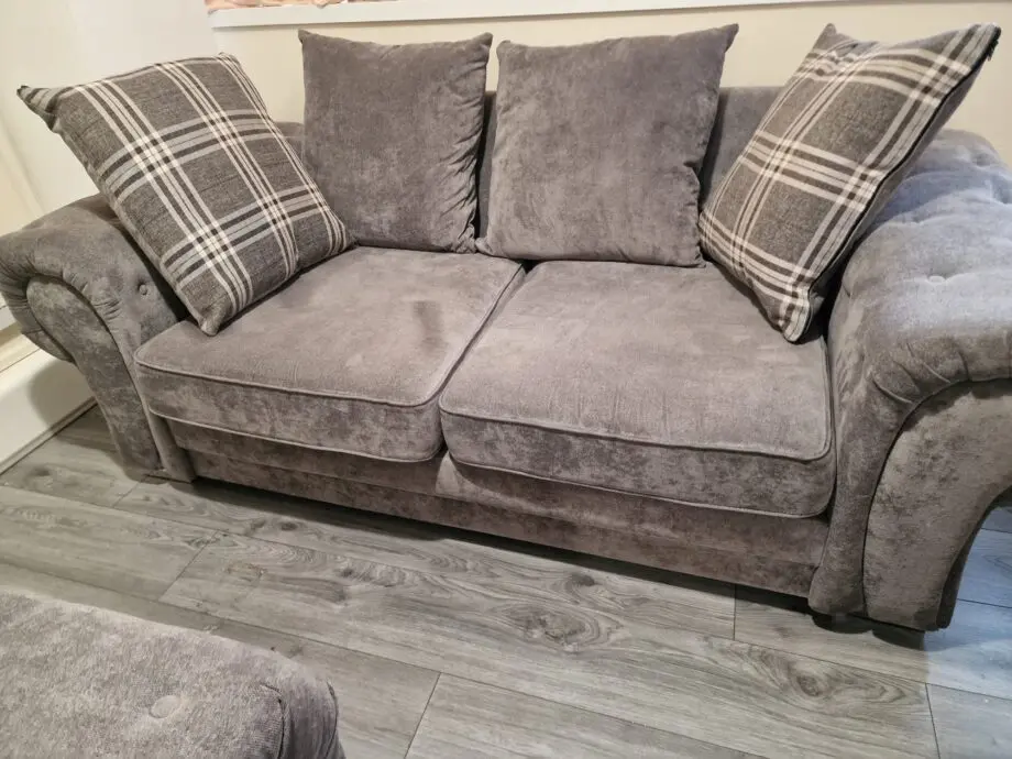 Grey fabric sofas