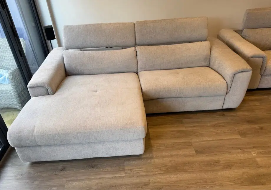 Large Grey Nicolleti Figaro Chaise Power Recliner