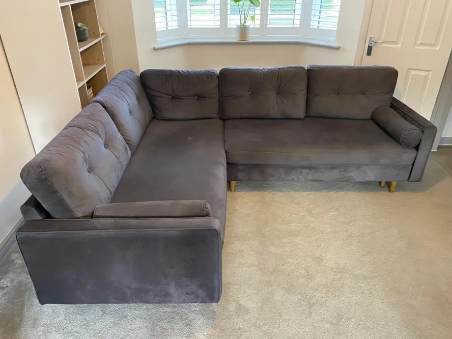 Grey Wayfair corner sofa bed