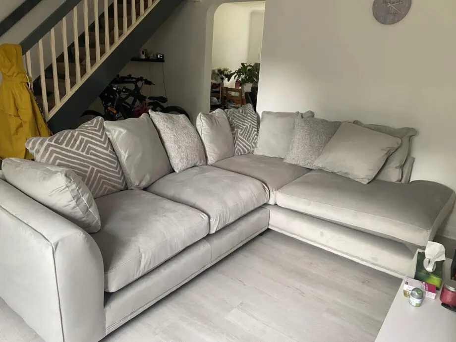 DFS Emelia Pillow Back Left Hand Facing Arm 3 Seat Corner Sofa