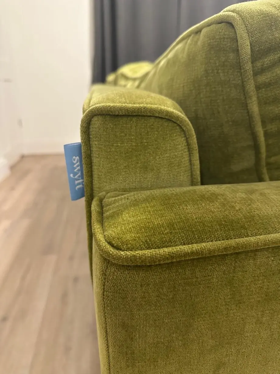 Swyft Model 02 3 seater sofa and Ottaman in Moss Green