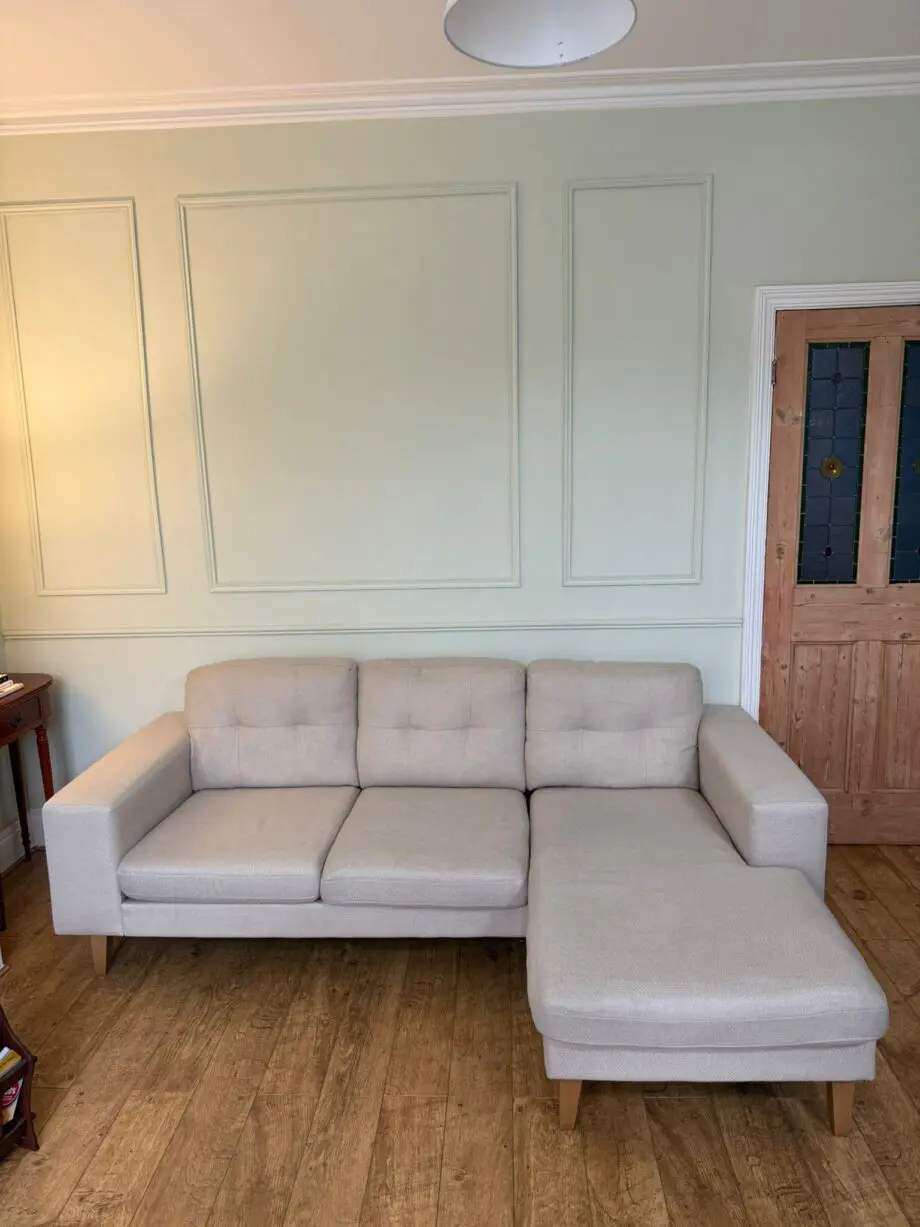 DFS L-Shaped Beige Sofa
