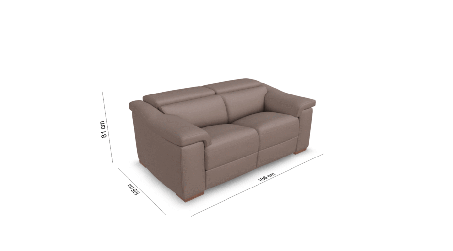 Natuzzi Italia Leather 3049 Brick, Large 2 Seat Electric Reclining Sofa & 2 Seat 'Love Seat', Colour 15D6