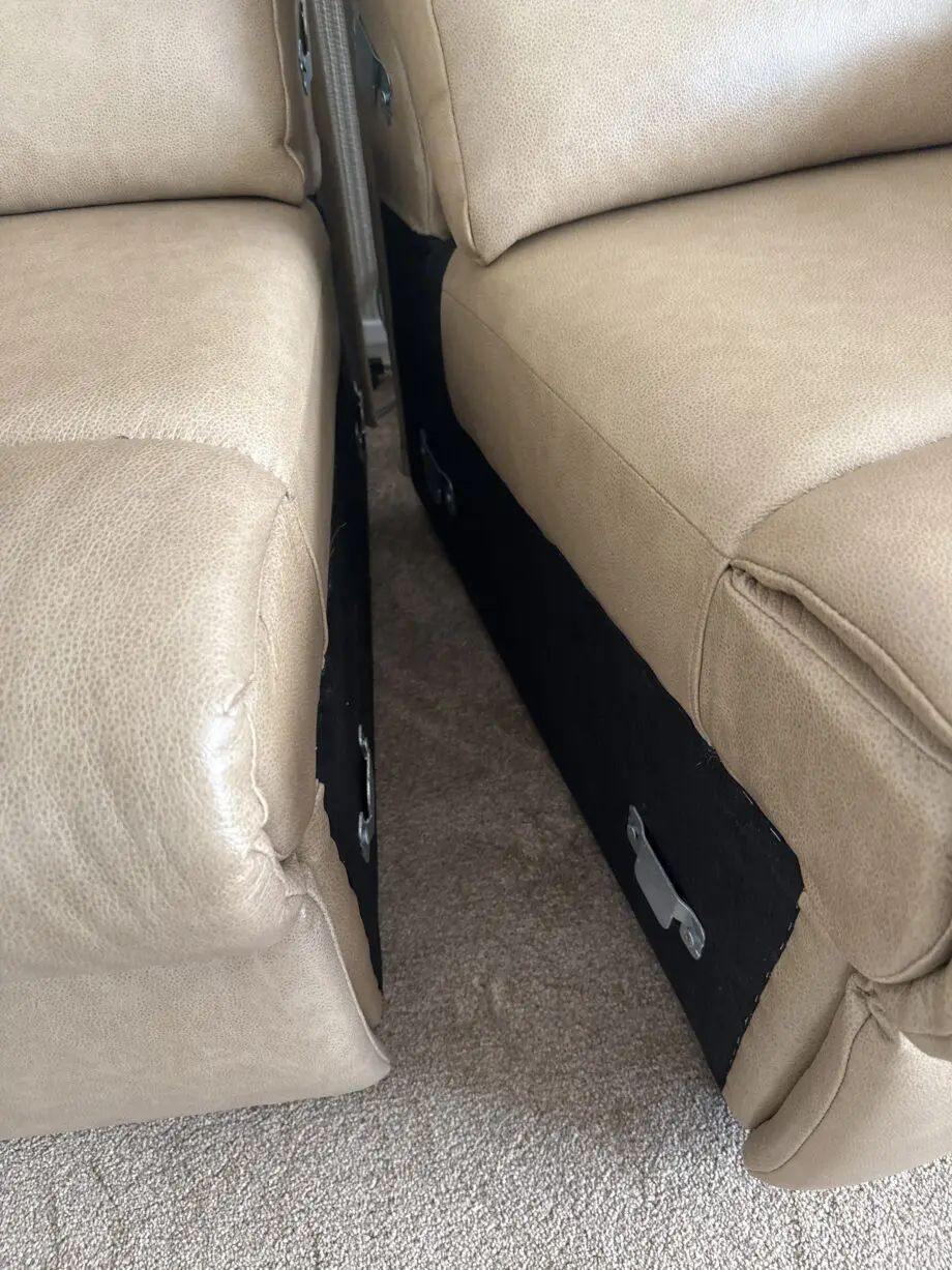 Handmade tan leather 2 seater sofa
