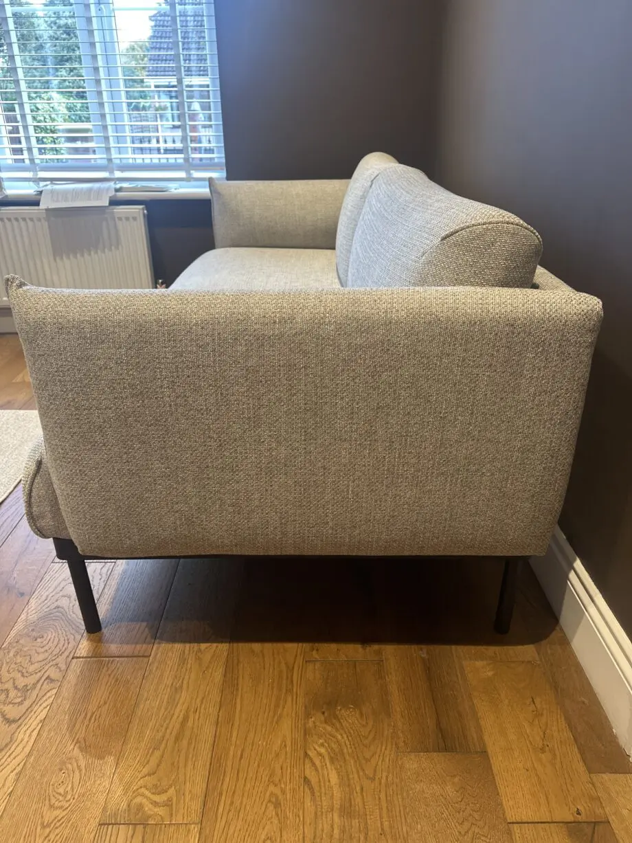 Two grey sofas
