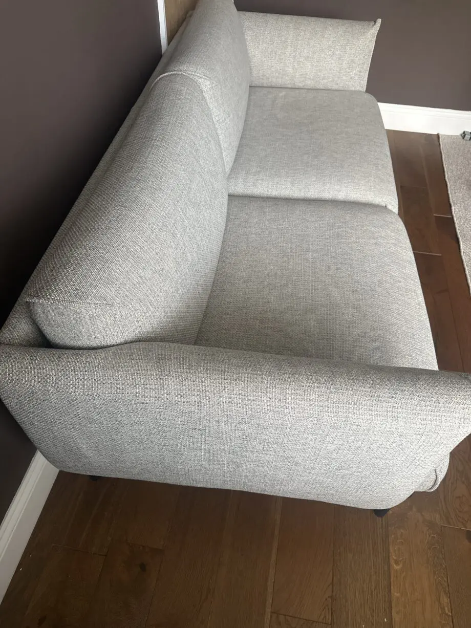 Two grey sofas